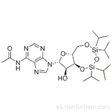 Adenosina, N-acetil-3 &#39;, 5&#39;-O- [1,1,3,3-tetrakis (1-metiletil) -1,3-disiloxanodiil] - CAS 85335-73-5